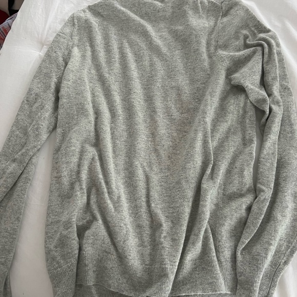 J. Crew gray sweater with yellow pear - Picture 3 of 4